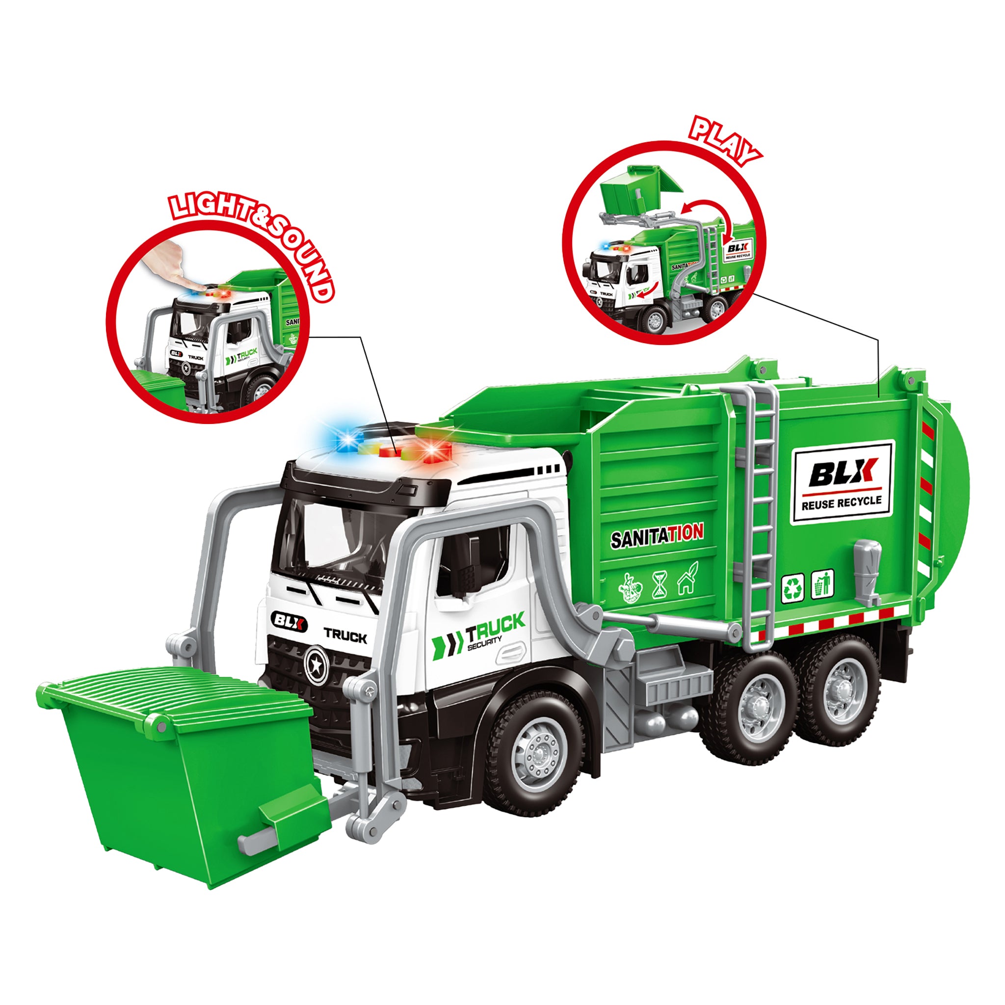 Skip Bin Garbage Truck 34cm L&S
