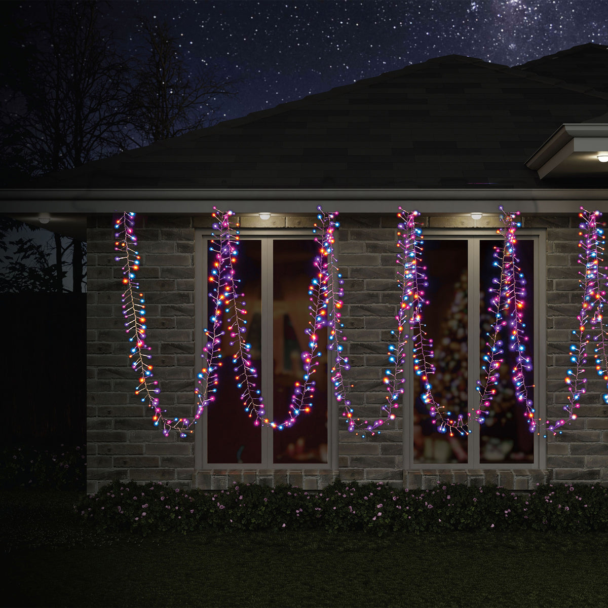 Solar Cluster Lights 600