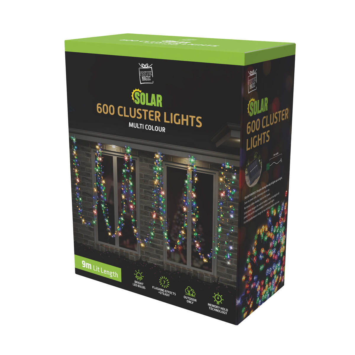 Solar Cluster Lights 600