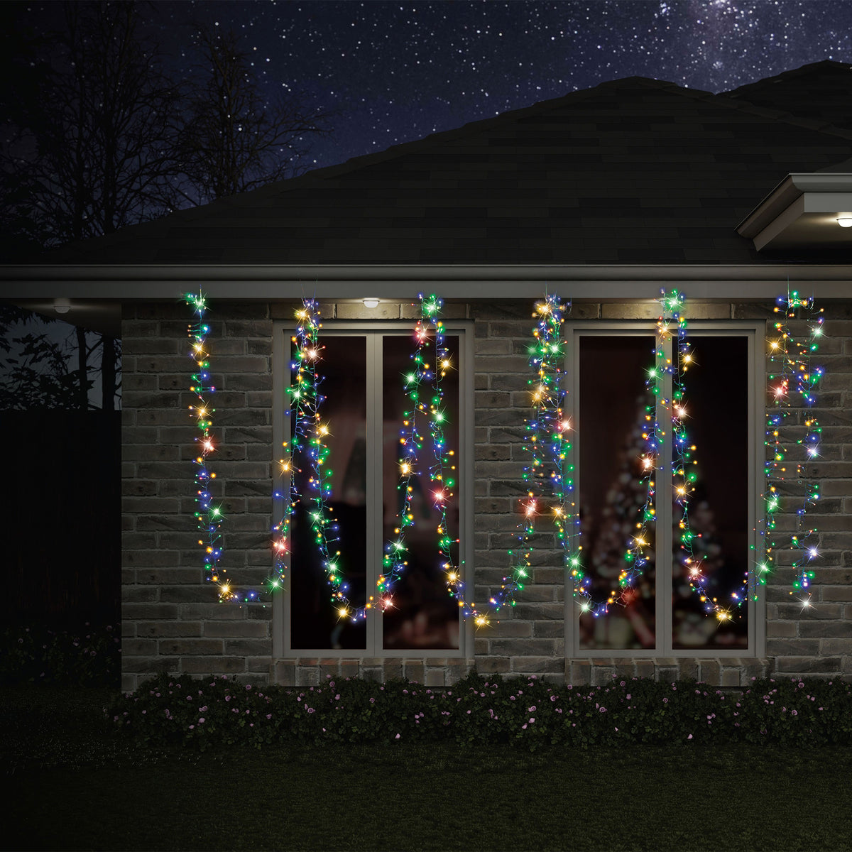 Solar Cluster Lights 600