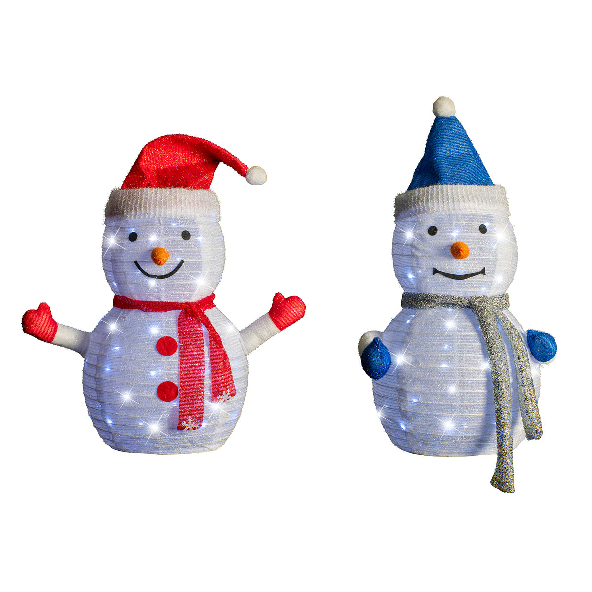 Solar Pop Up Tinsel Snowman Twinkle Assorted