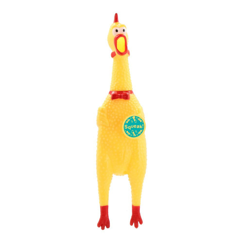 Squawking Vinyl Chicken Dog Toy – 32cm