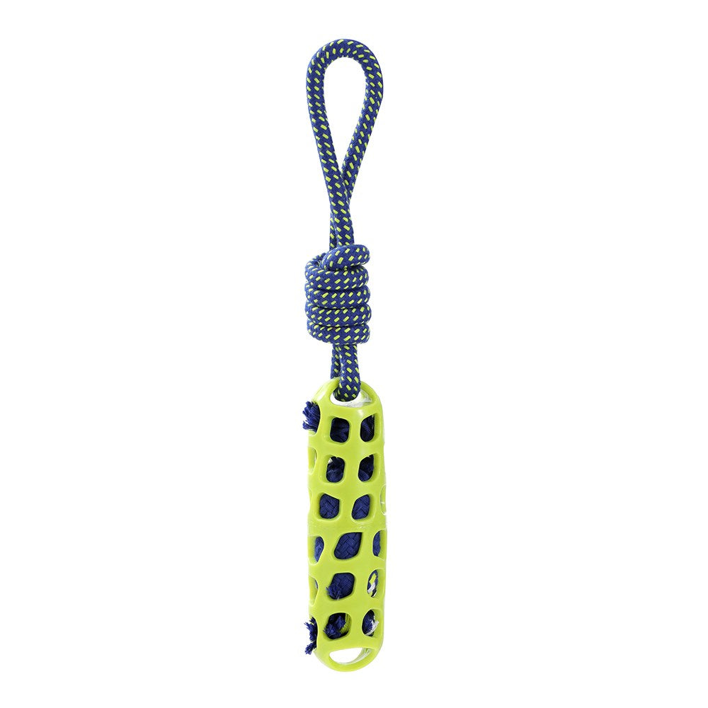 Squeak & Tug Baton Tugger Dog Toy – TPR & Rope (38.5cm)