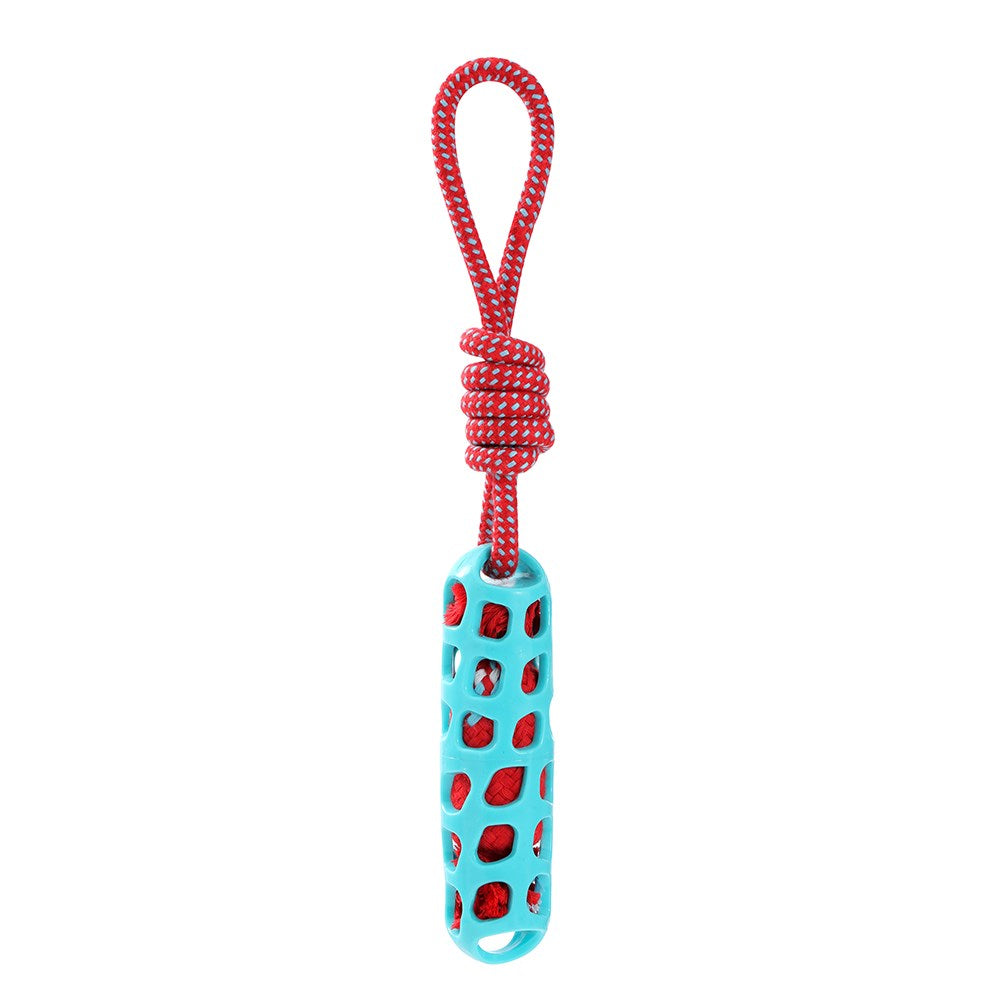 Squeak & Tug Baton Tugger Dog Toy – TPR & Rope (38.5cm)