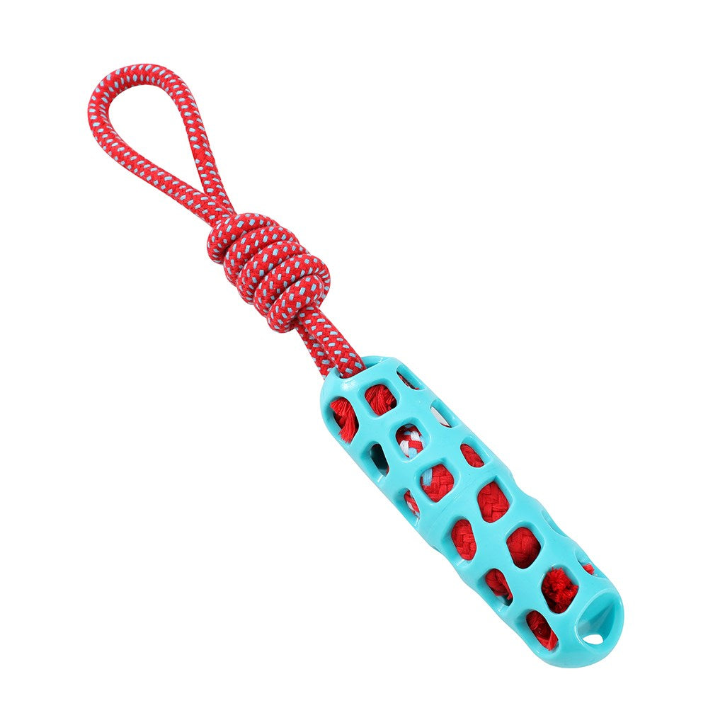 Squeak & Tug Baton Tugger Dog Toy – TPR & Rope (38.5cm)