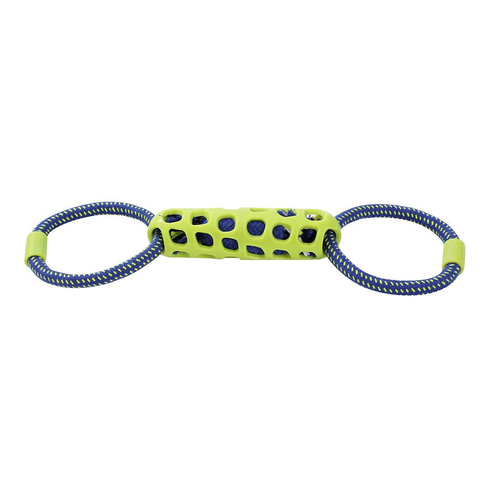 Squeak & Tug Double Tugger Dog Toy – TPR & Rope (39cm)