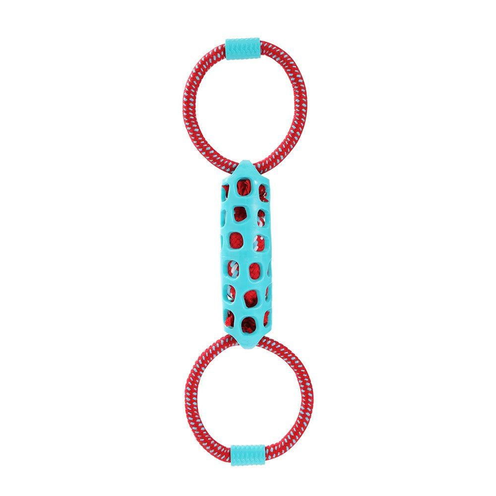 Squeak & Tug Double Tugger Dog Toy – TPR & Rope (39cm)