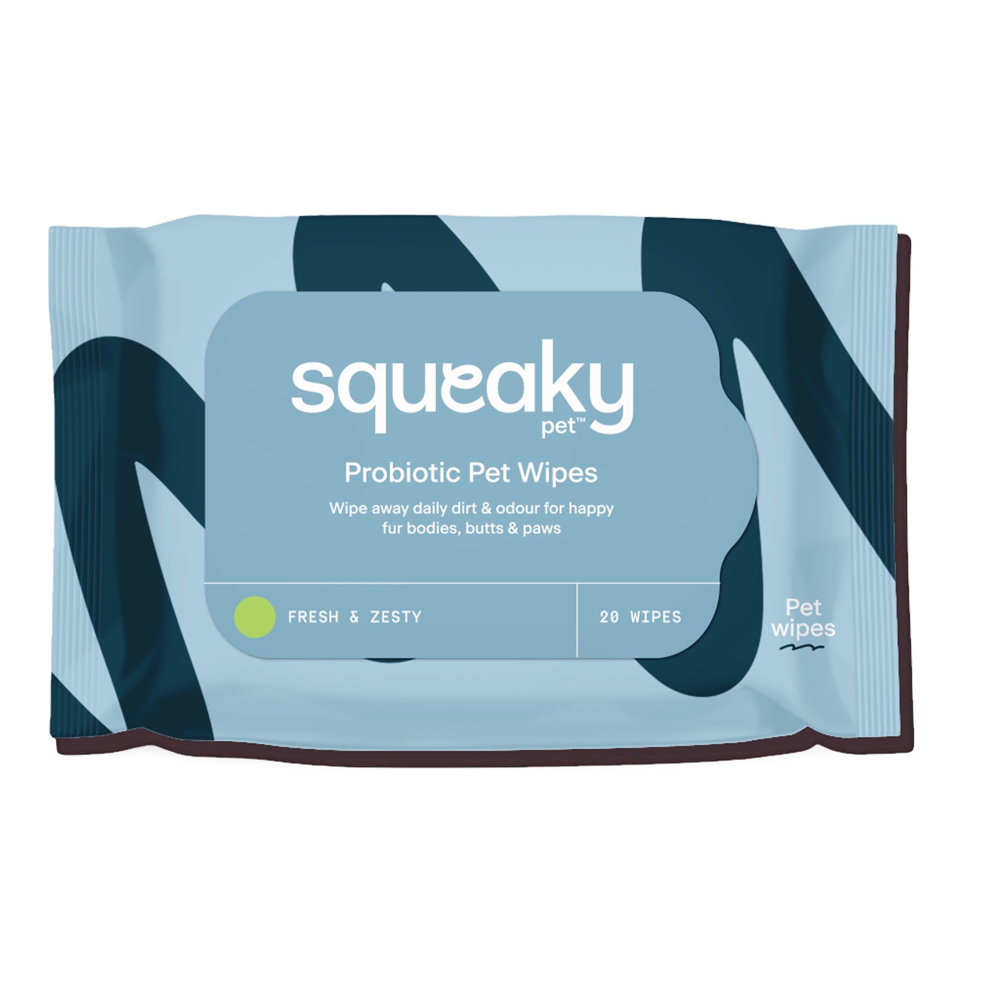 Squeaky Probiotic Pet Wipes – Fresh & Zesty or Fragrance Free (20 & 60 Wipes)