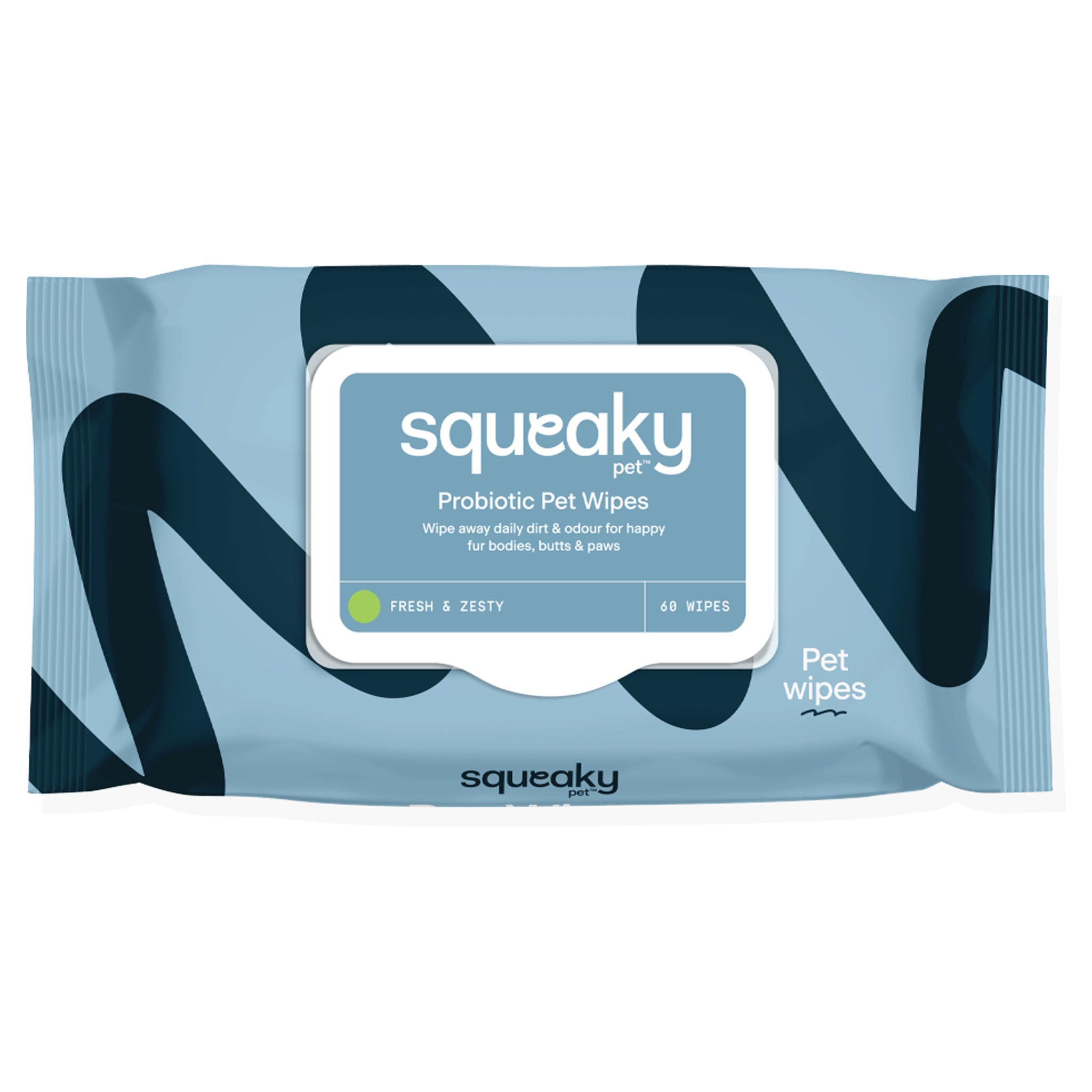 Squeaky Probiotic Pet Wipes – Fresh & Zesty or Fragrance Free (20 & 60 Wipes)
