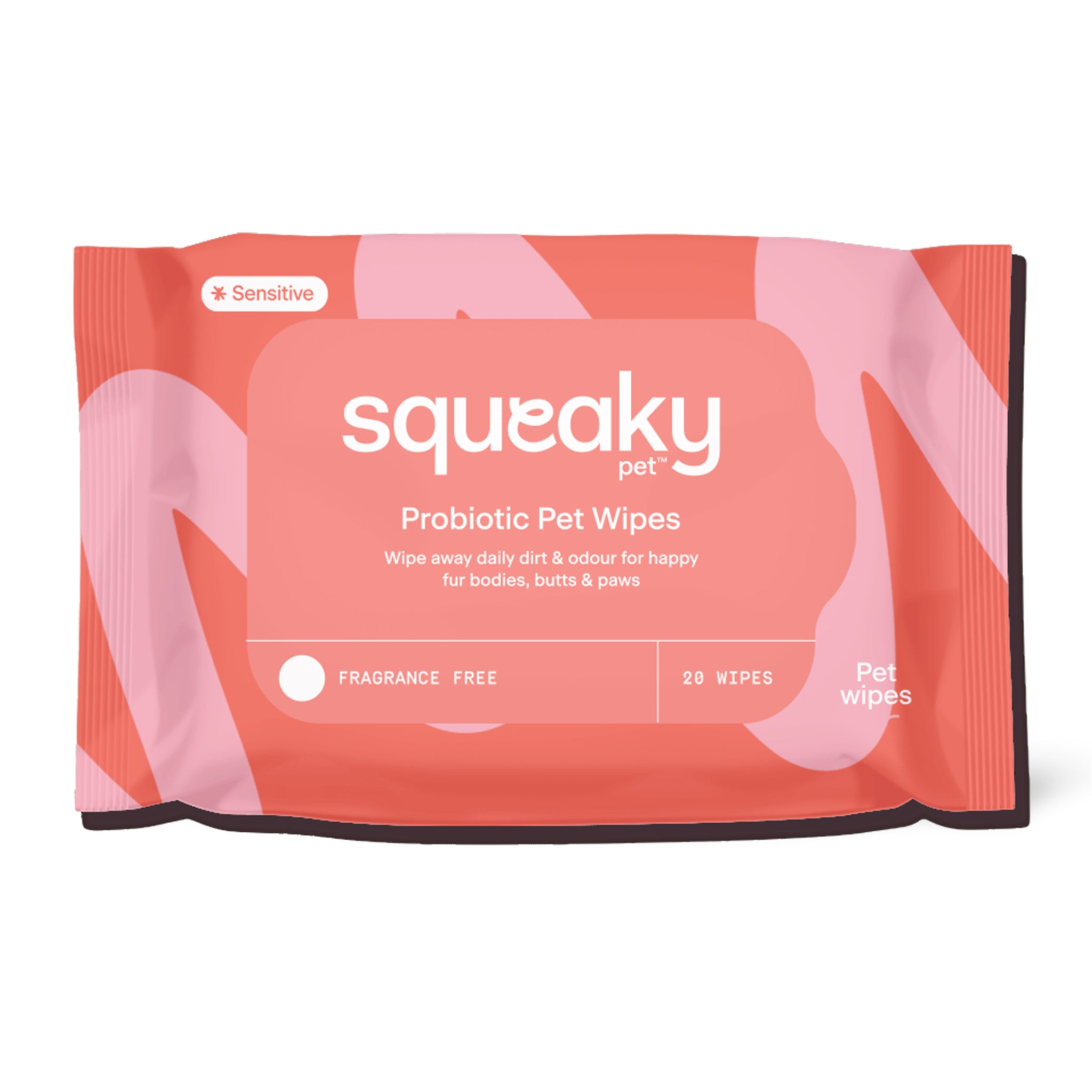 Squeaky Probiotic Pet Wipes – Fresh & Zesty or Fragrance Free (20 & 60 Wipes)
