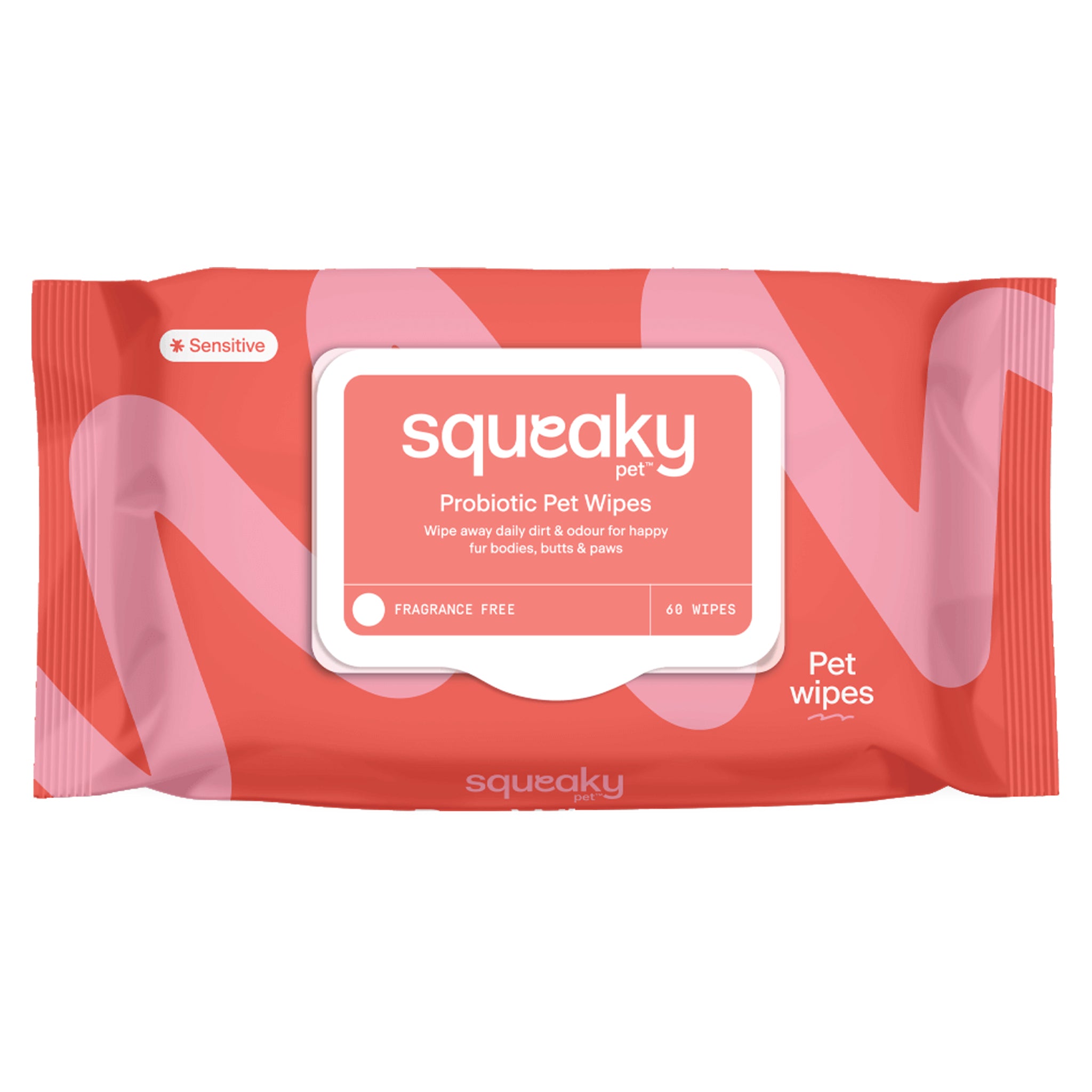 Squeaky Probiotic Pet Wipes – Fresh & Zesty or Fragrance Free (20 & 60 Wipes)