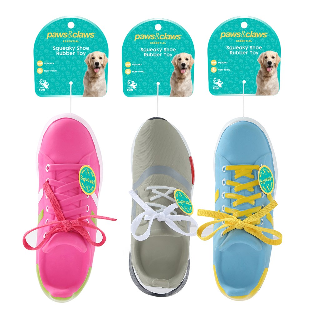 Squeaky Shoe Rubber Latex Pet Toy Assorted