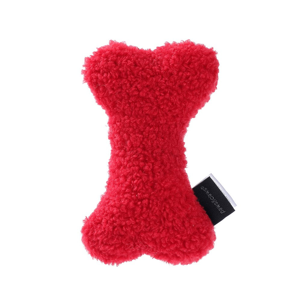 Squeaky Sherpa Plush Man & Bone 17x12x5.5cm