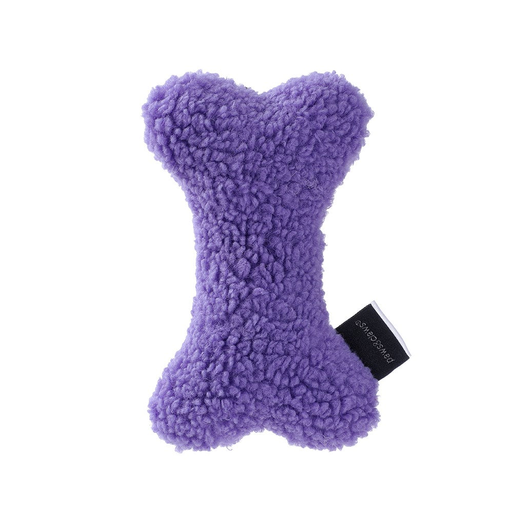 Squeaky Sherpa Plush Man & Bone 17x12x5.5cm
