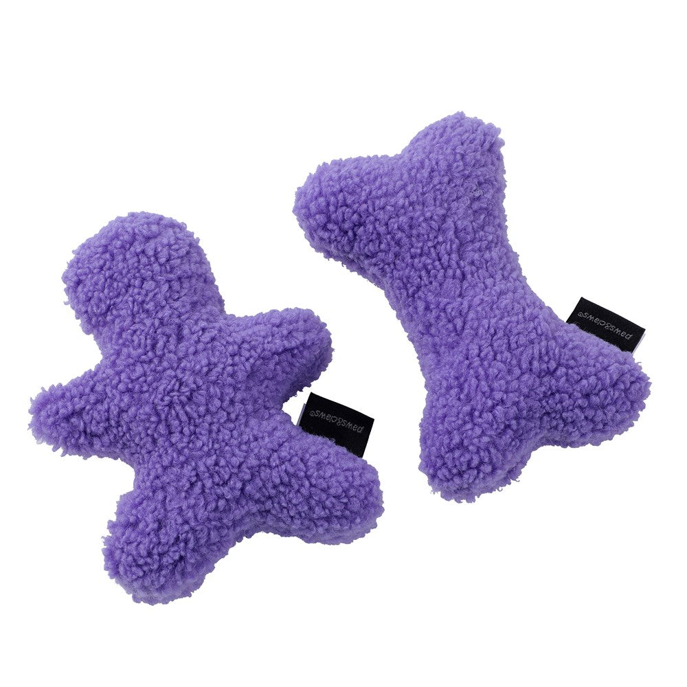 Squeaky Sherpa Plush Man & Bone 17x12x5.5cm