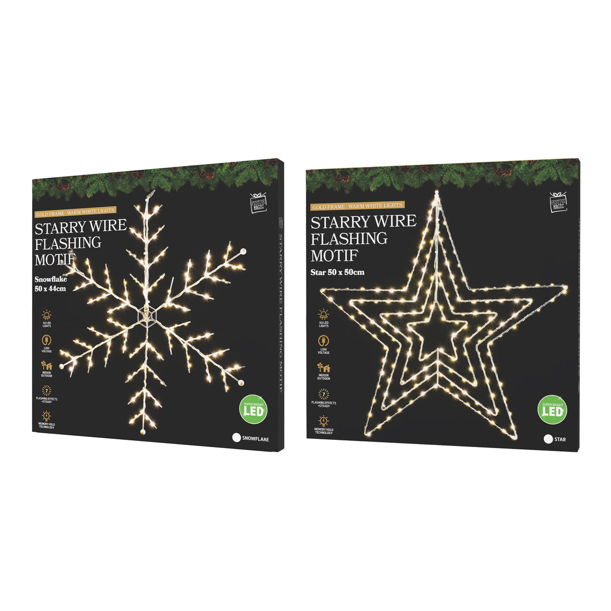 Starry Wire Gold Snowflake/Star Speed Flash Assorted