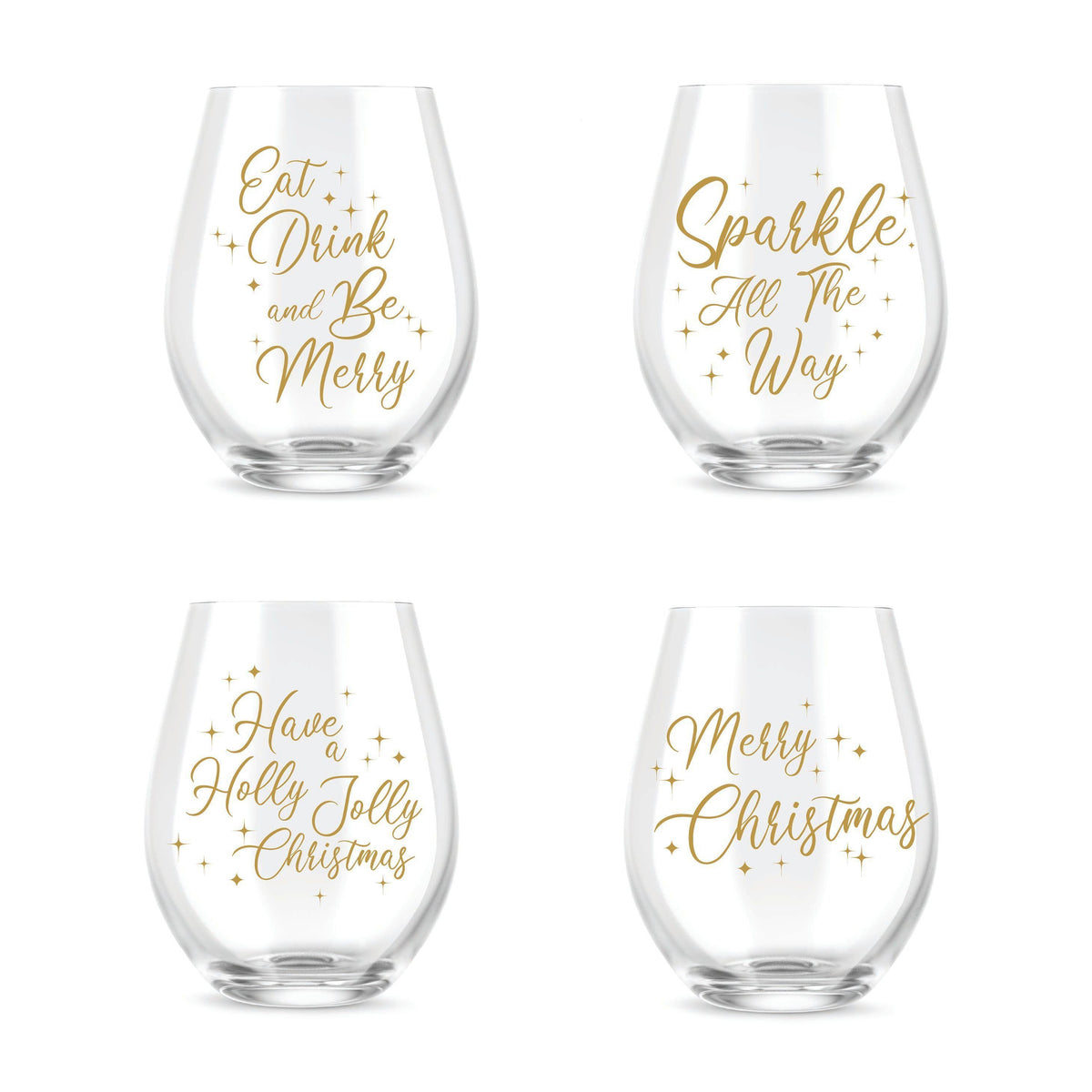 StemLess Glass Gold Assorted