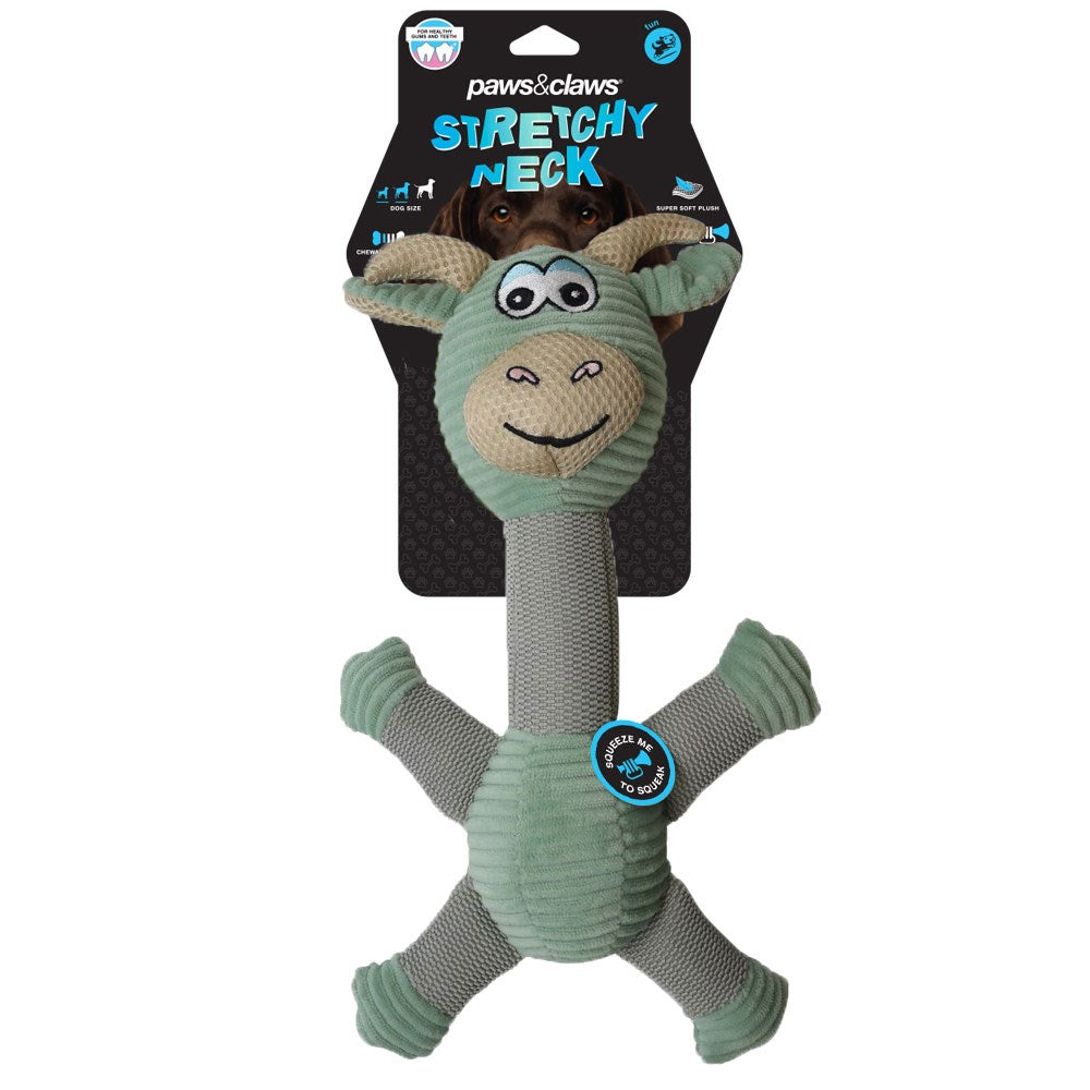 Stretchy Neck Animal Pet Toy – 30cm (4 Assorted)