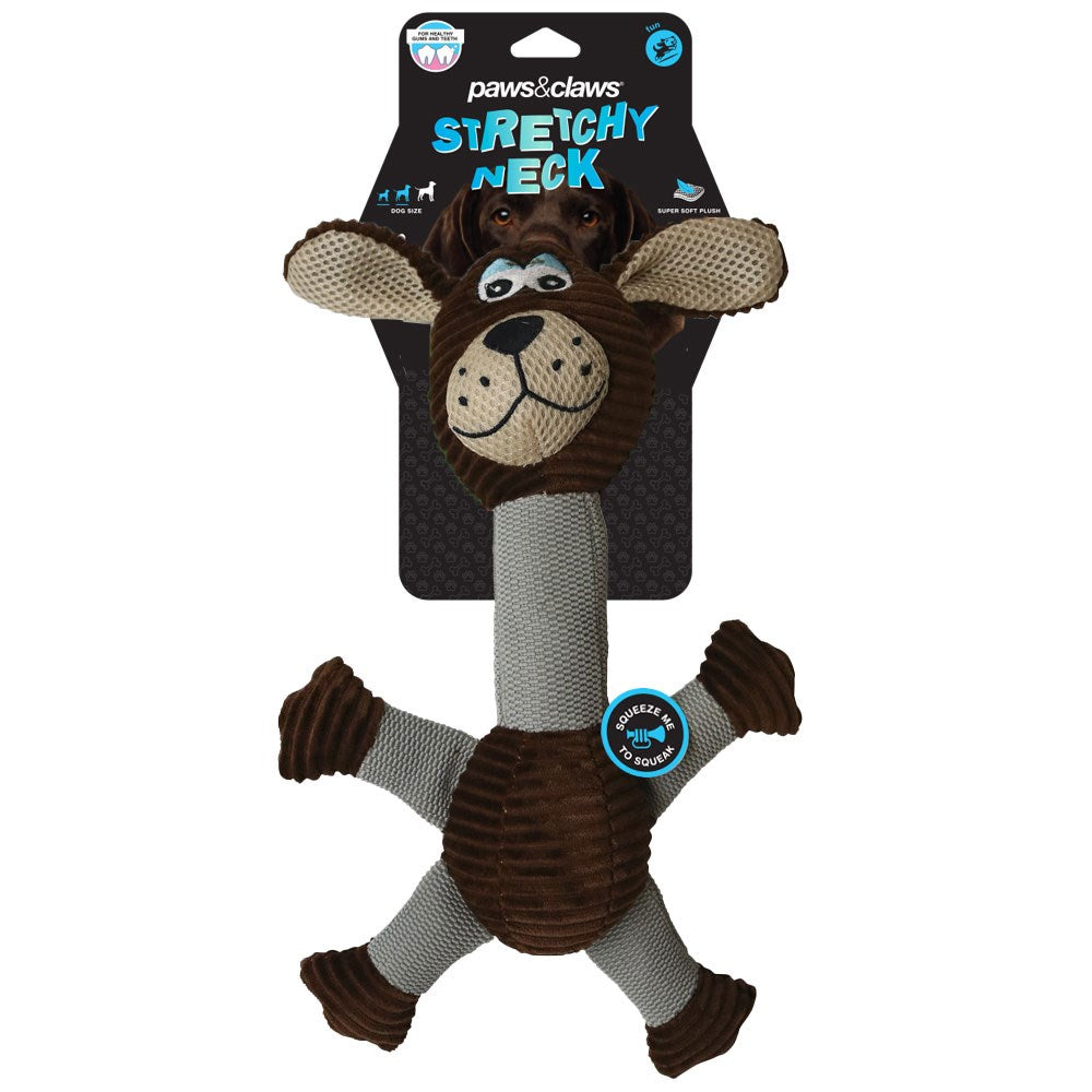 Stretchy Neck Animal Pet Toy – 30cm (4 Assorted)