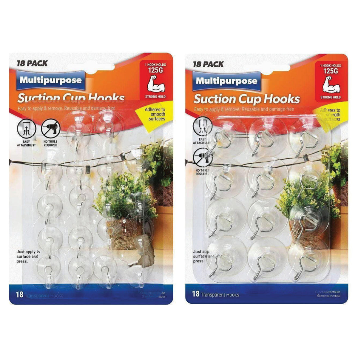 Suction Hooks 2 Assorted Packs