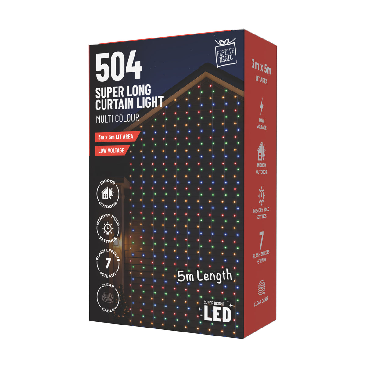 LED Super Long Lit Curtain 3x5m