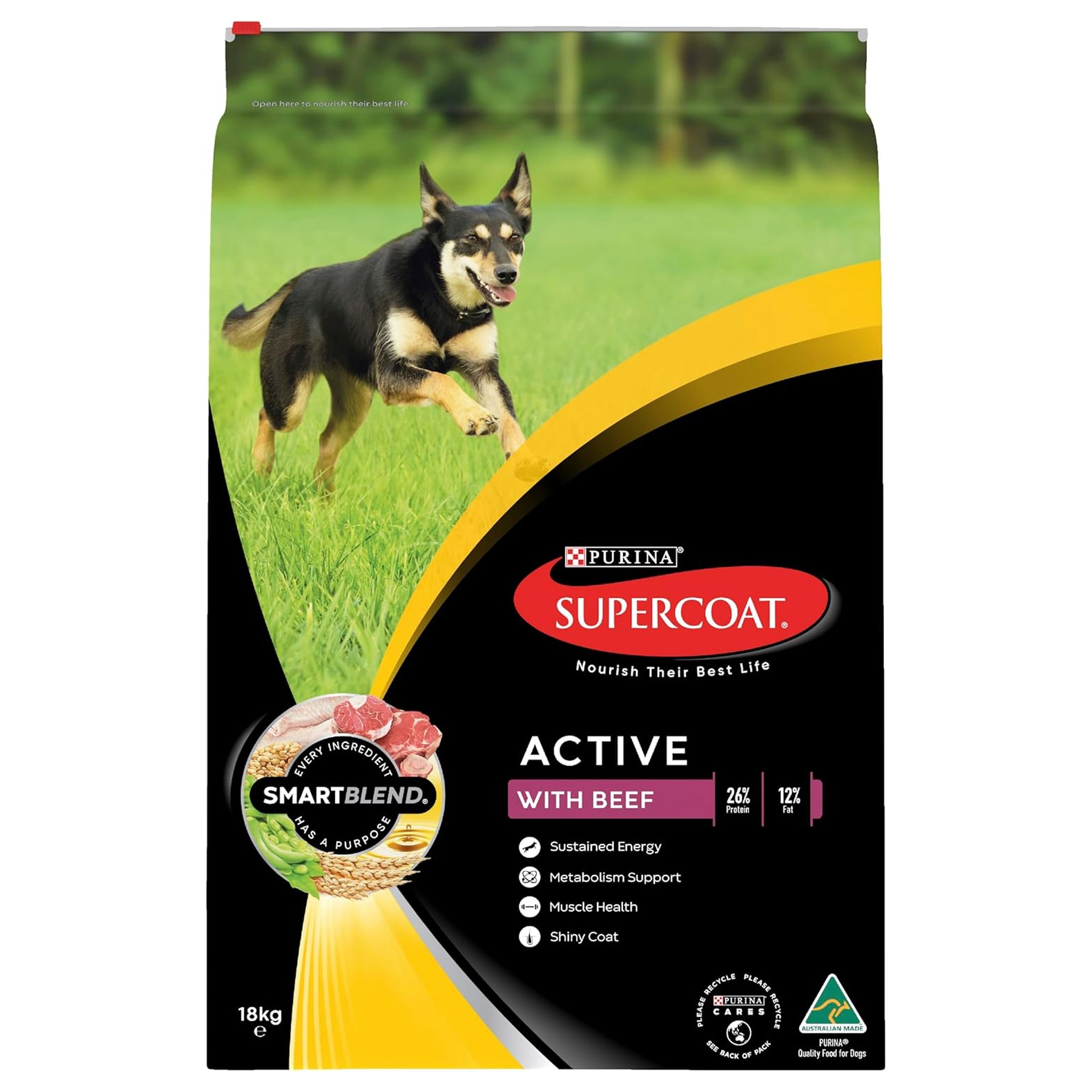 Supercoat Adult Active Beef Dry Dog Food