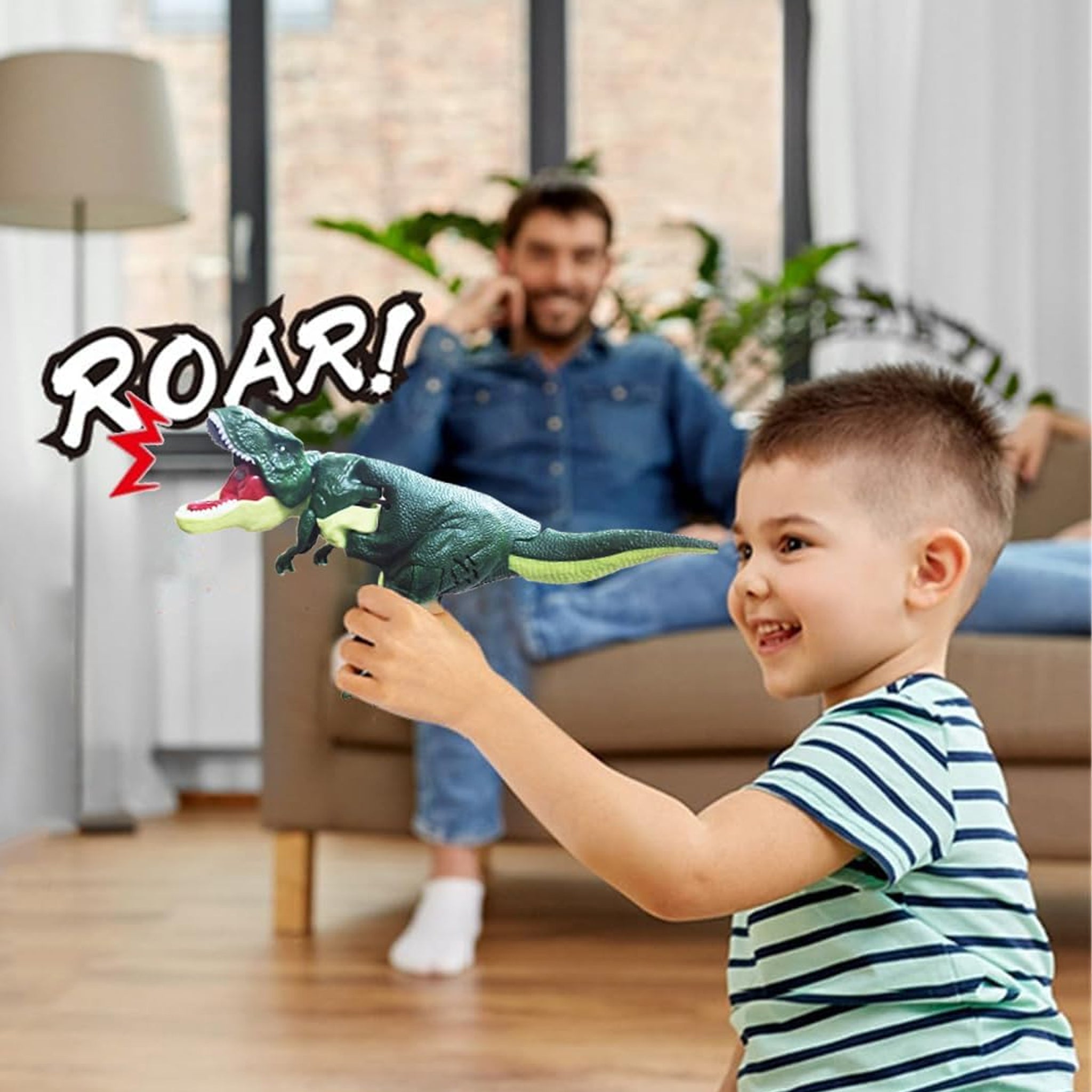 Swinging Dinosaur with Sound assorted Small