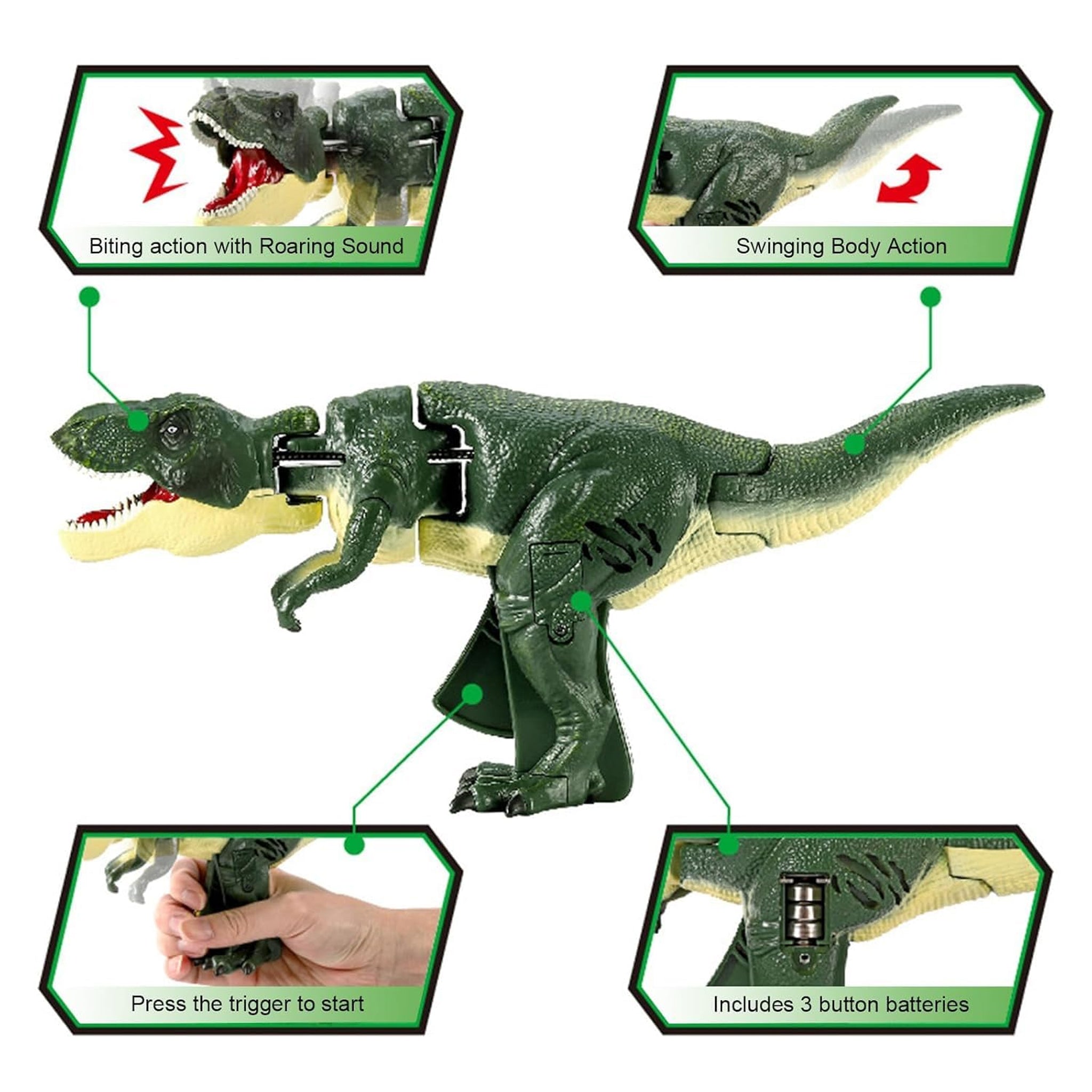 Swinging Dinosaur with Sound assorted Small