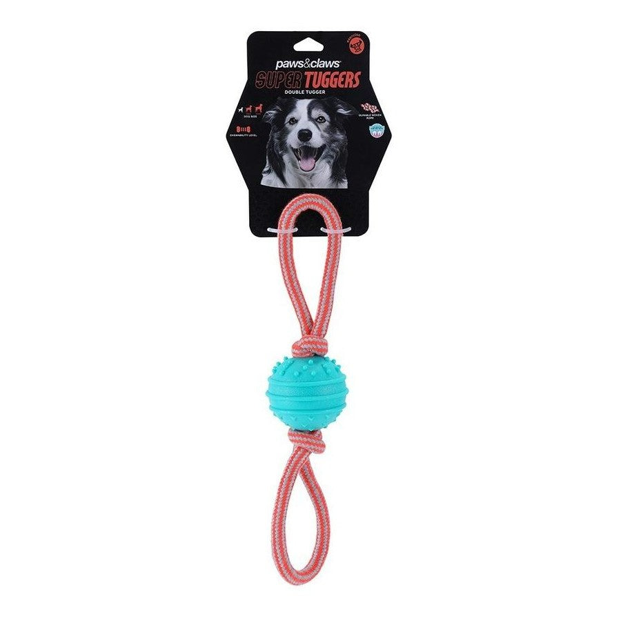 Super Tuggers Rope & Ball Dog Toy – Tug, Chew & Fetch