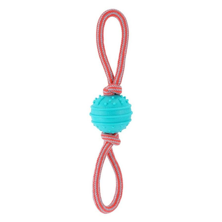 Super Tuggers Rope & Ball Dog Toy – Tug, Chew & Fetch