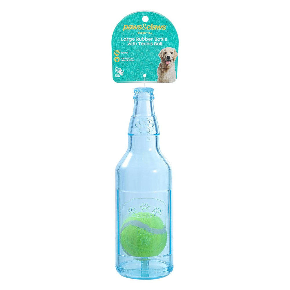 TPR Bottle & Tennis Ball Dog Toy – Large 25cm (Assorted)
