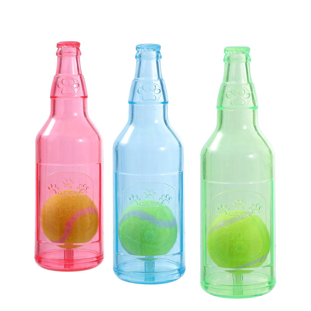 TPR Bottle & Tennis Ball Dog Toy – Large 25cm (Assorted)