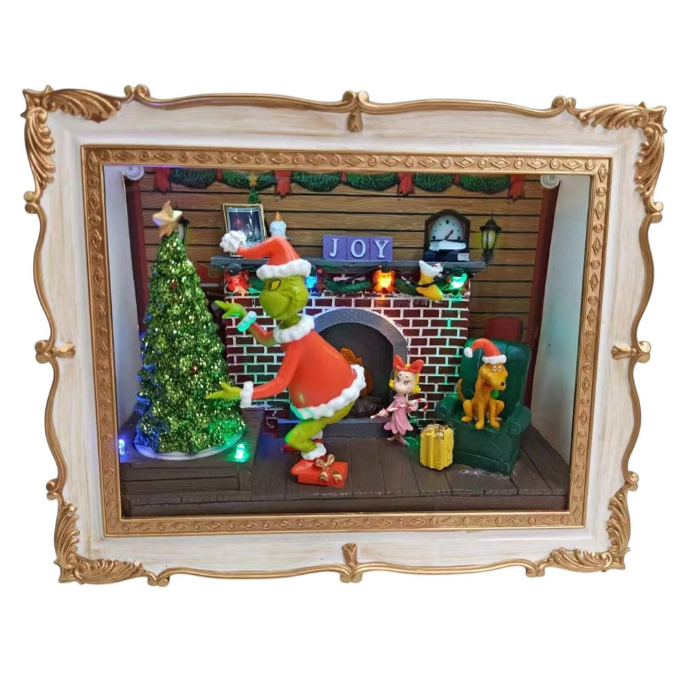 Tabletop Window Grinch Scene