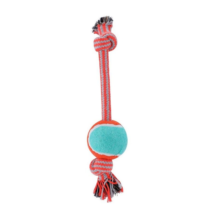 Super Tuggers Rope & Ball Dog Toy – Tug, Chew & Fetch
