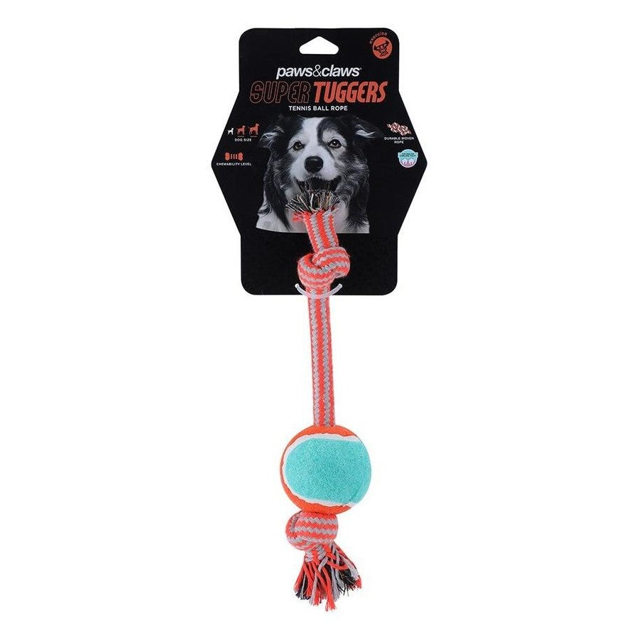 Super Tuggers Rope & Ball Dog Toy – Tug, Chew & Fetch