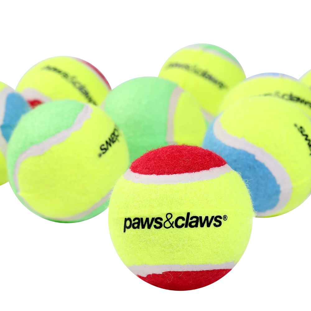 Tennis Balls 8pk 6cm Assorted Colours