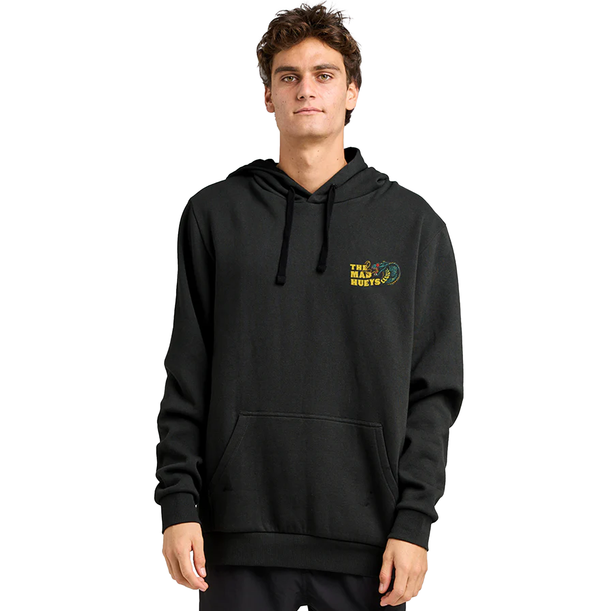 The Mad Hueys Frothy Fanging Washed Black Hoodie