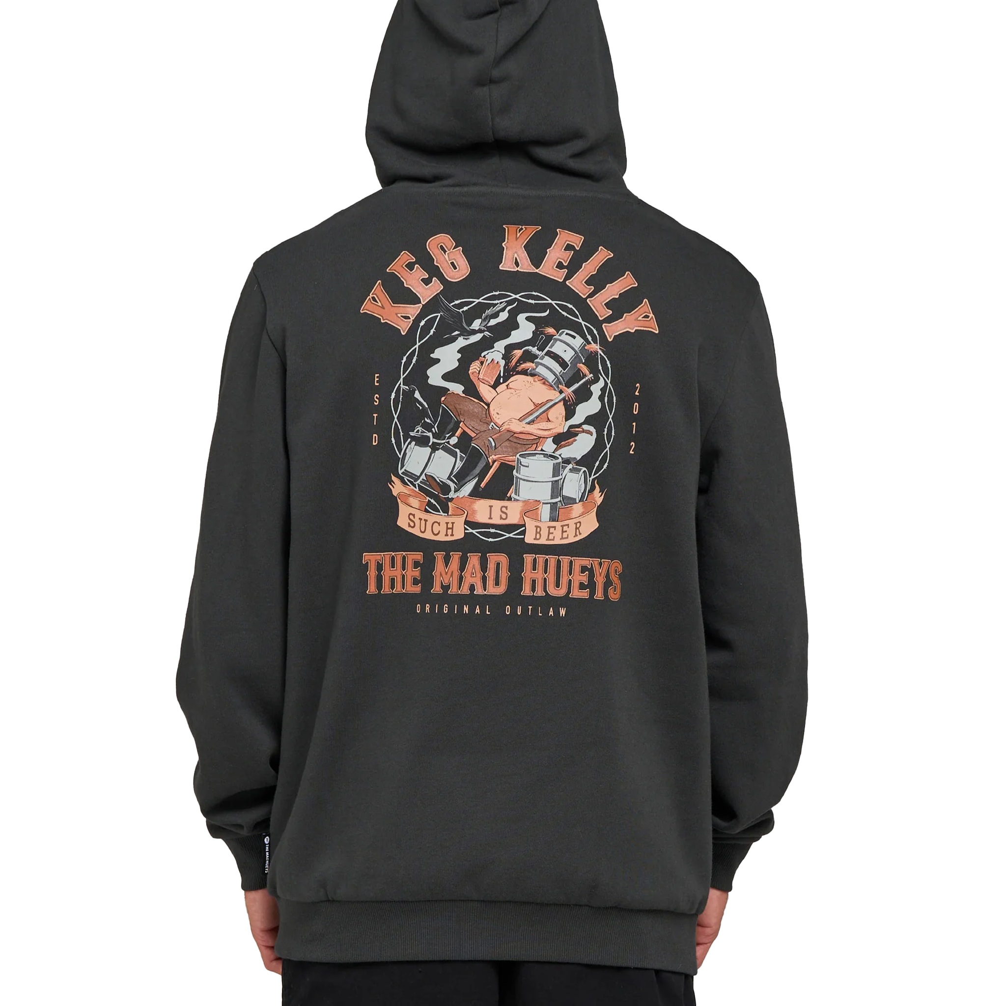 The Mad Hueys Kegs Kelly Vintage Black Hoodie