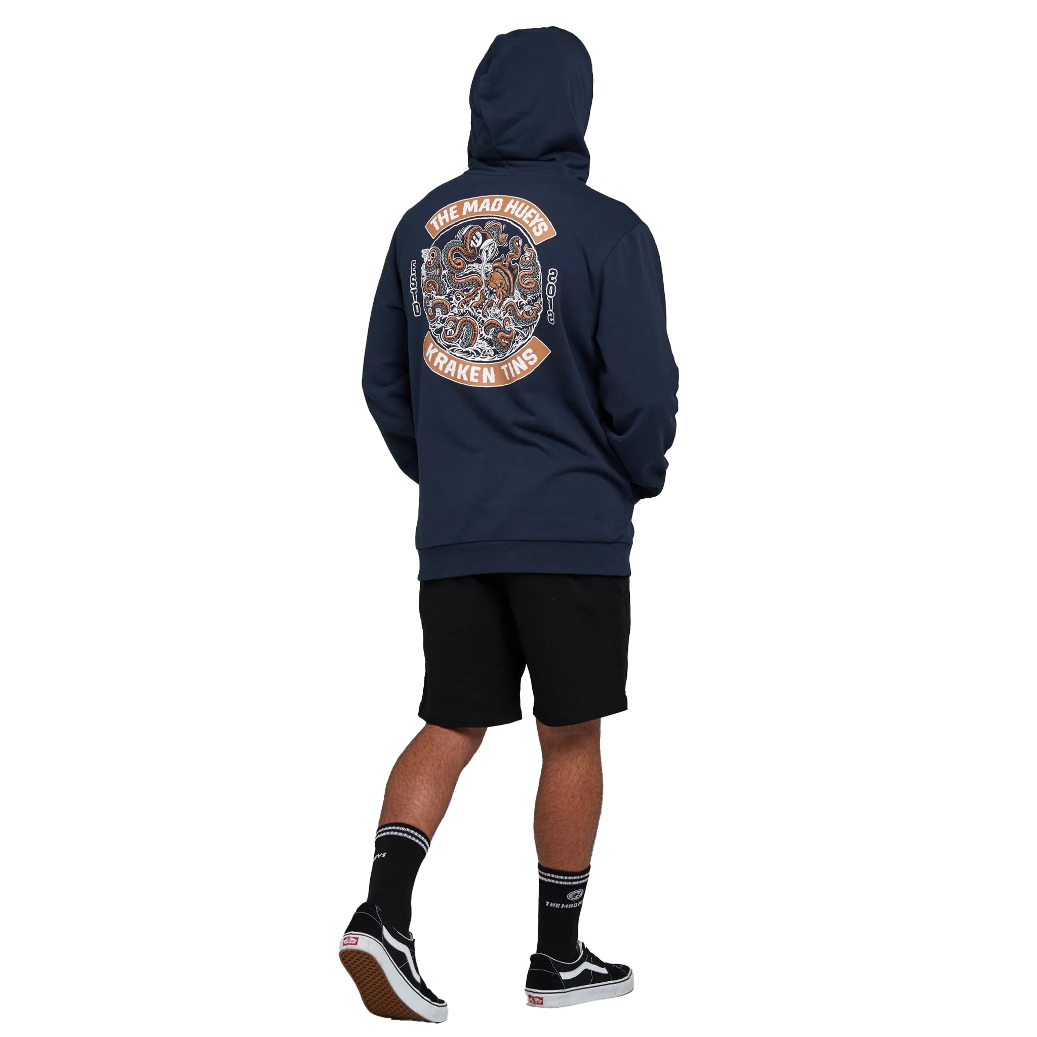 The Mad Hueys Tins Kraken Navy Hoodie