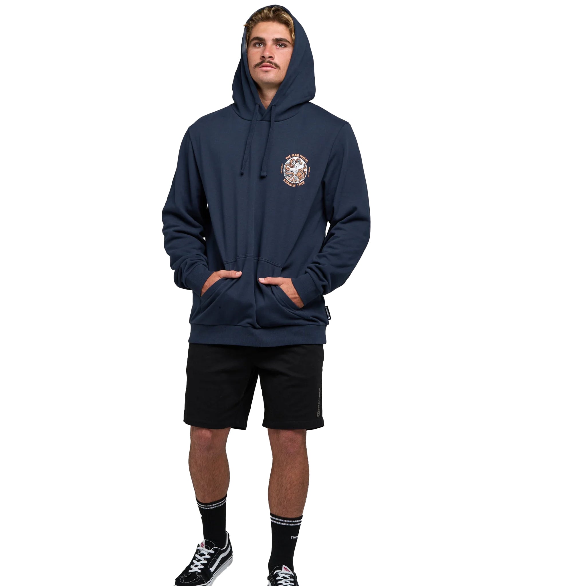 The Mad Hueys Tins Kraken Navy Hoodie