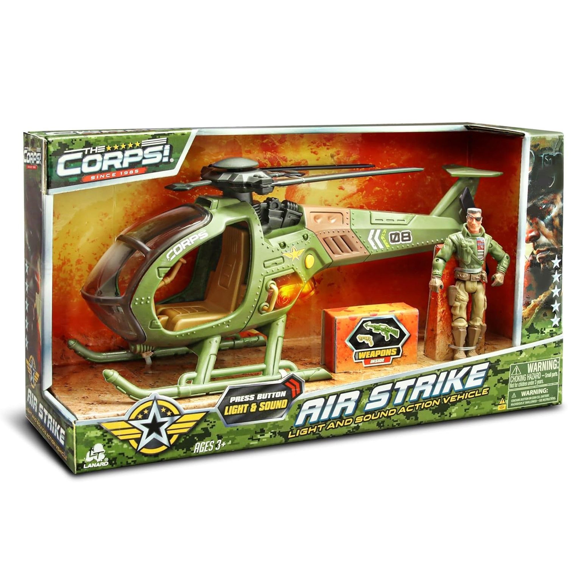 The Corps! Air Strike Jet/ Copter with Lights & Sounds - Assorted