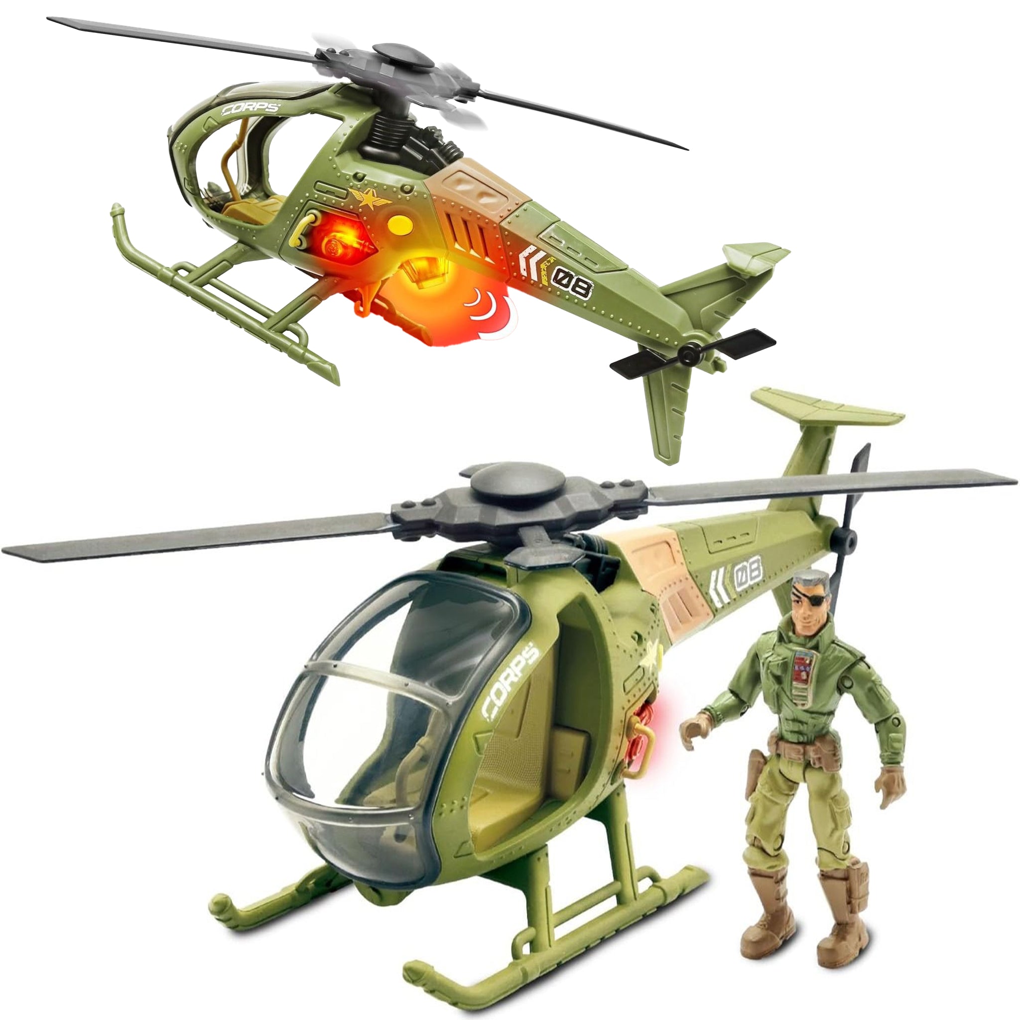 The Corps! Air Strike Jet/ Copter with Lights & Sounds - Assorted