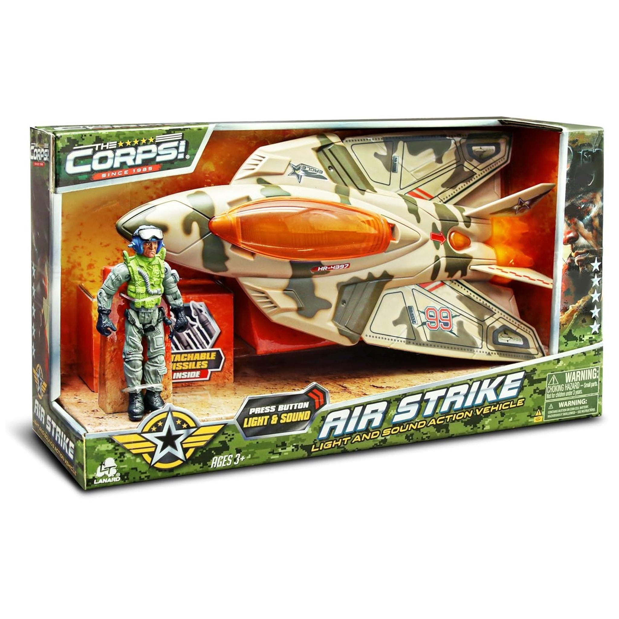 The Corps! Air Strike Jet/ Copter with Lights & Sounds - Assorted
