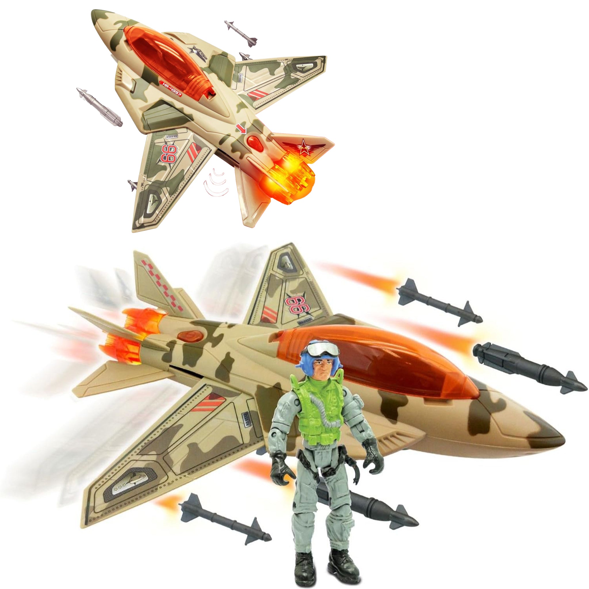 The Corps! Air Strike Jet/ Copter with Lights & Sounds - Assorted