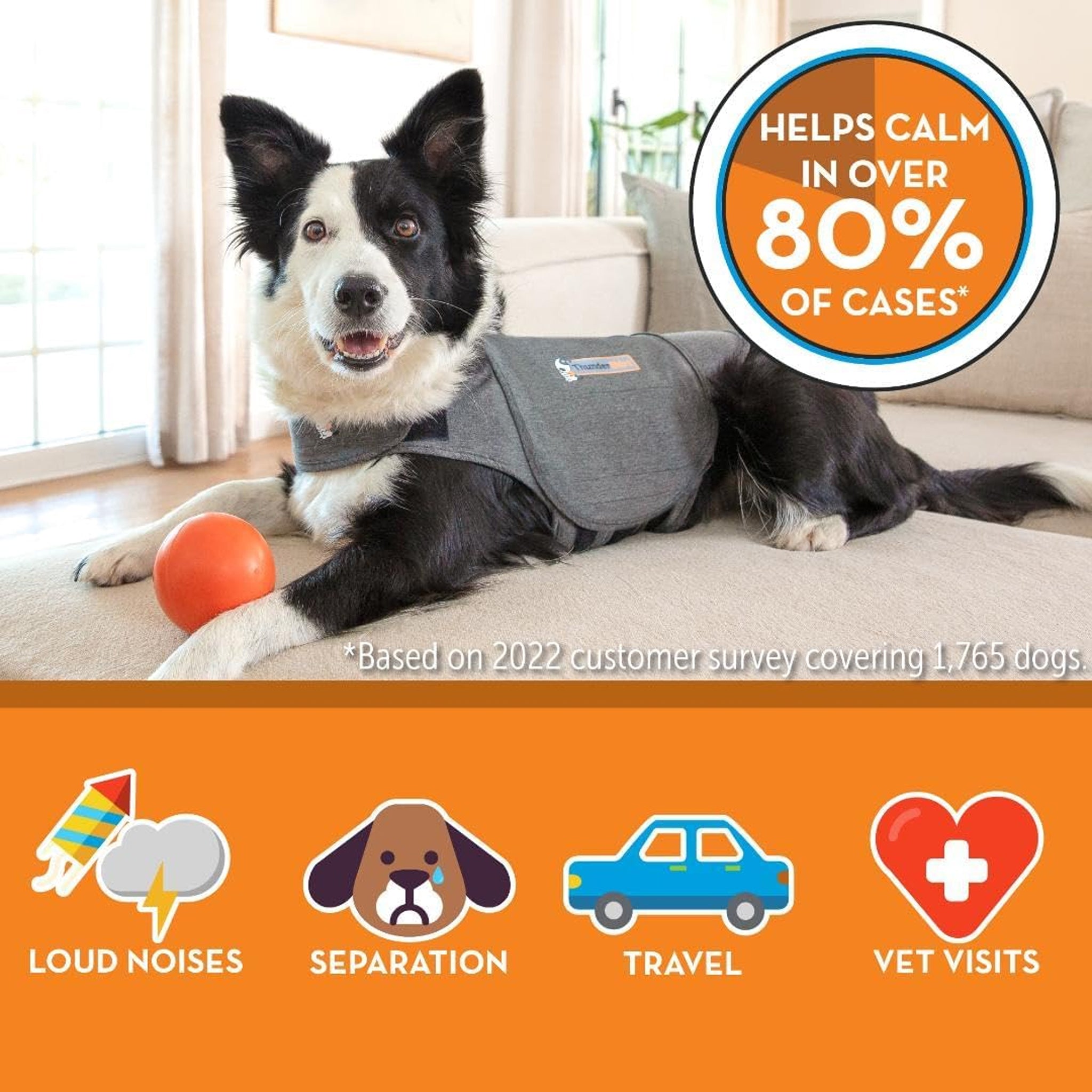 ThunderShirt Grey Dog Anxiety Jacket
