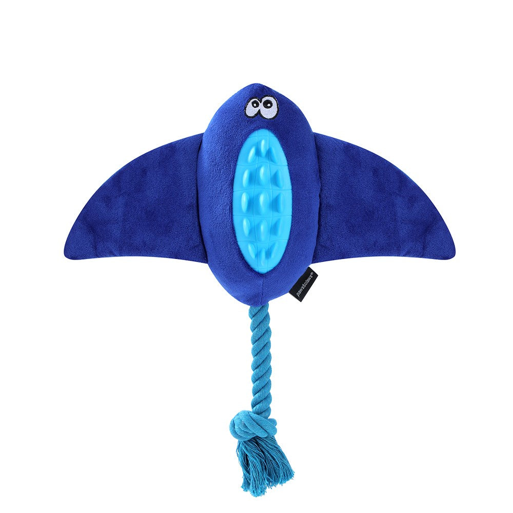 Tidal Pals Sea Plush Dog Toy with TPR – 35cm (Assorted)