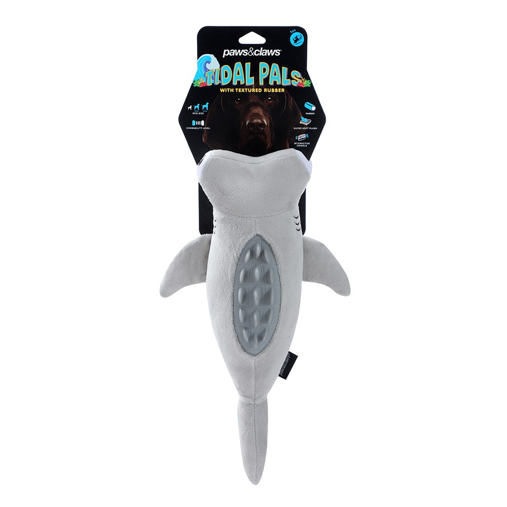 Tidal Pals Sea Plush Dog Toy with TPR – 35cm (Assorted)