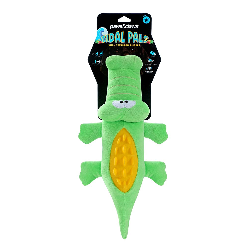 Tidal Pals Sea Plush Dog Toy with TPR – 35cm (Assorted)