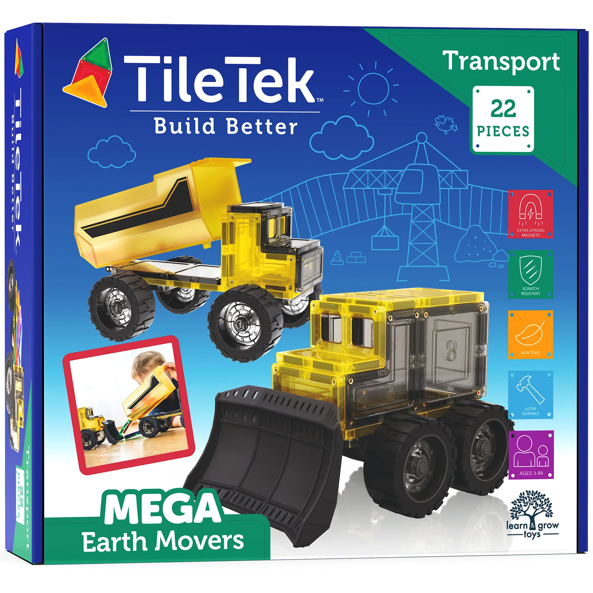 TileTek - 22 Piece Mega Earth Movers