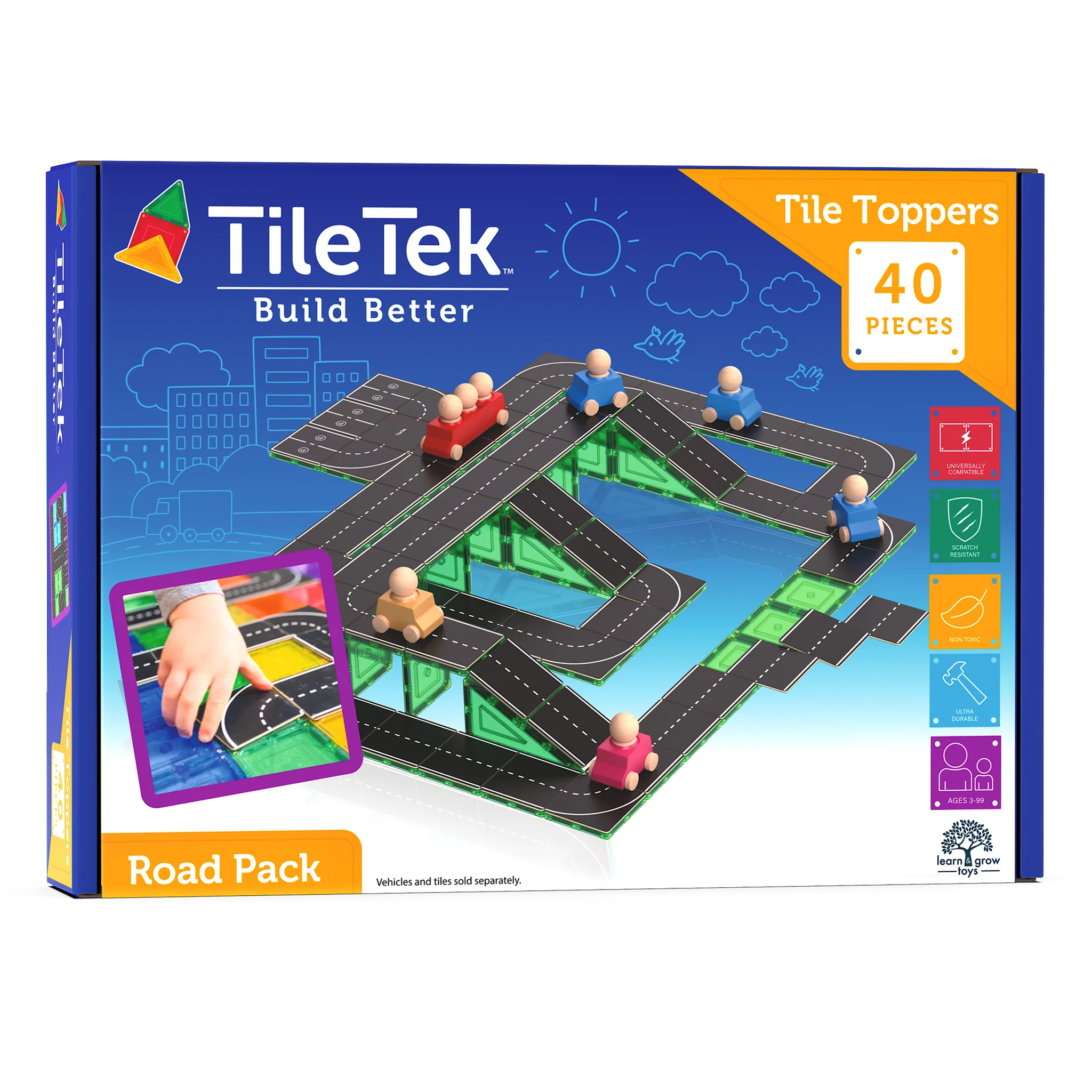 TileTek - 40 Piece Tile Topper - Road Pack